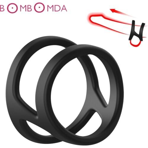 Elastic Penis Ring Sex Toys for Men Masturbator Cock Ring Dick Sleeve Delay Ejaculation Dildo Extender Adult Product Sex Shop