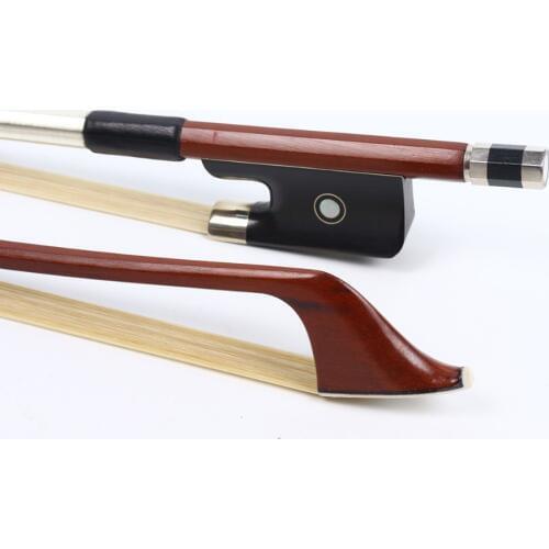 France Style 3/4 upright Double Bass Bow Natural Bow Hair Brazilwood ebony Bass accessories parts Use