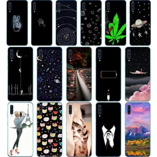 H For Samsung Galaxy A50 Case Silicone Back Cover Phone For Samsung A50 A505 A505F SM-A505F Soft Case 6.4 coque bumper