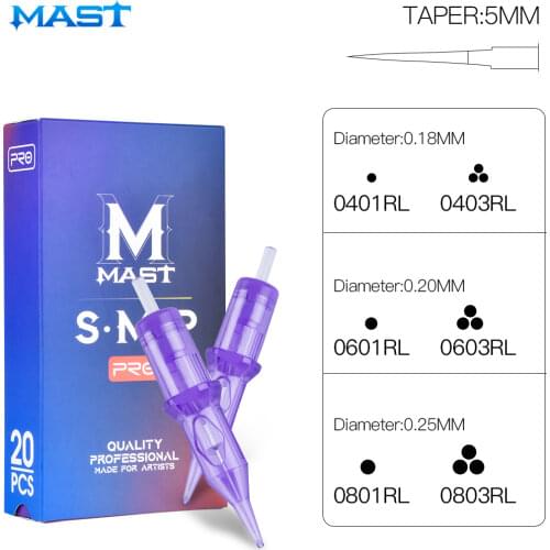 Mast PRO SMP & PMU Cartridge Tattoo Needles Micropigmentation Permanent Make-Up Eyebrows Eyelinver Lips Microblading
