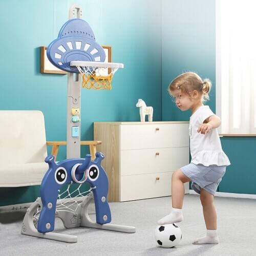 Indoor 3-in-1 toys set for kids 1-5 years old, basketball football and golf