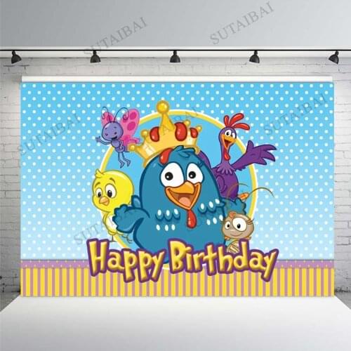 Cartoon birthday Backdrops Chick background Baby Shower Photo Birthday Custom backgrounds Photography Photo studio