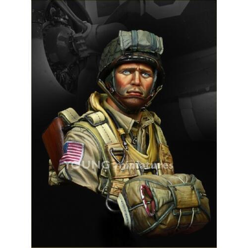 DIY 1/10 BUST Resin Figure Model Kit Character Soldier Movie Airborne Division X58