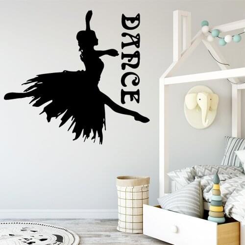 Pretty Girl Dance Pvc Wall Decals Home Decor For Living Room Bedroom Decor House Decoration