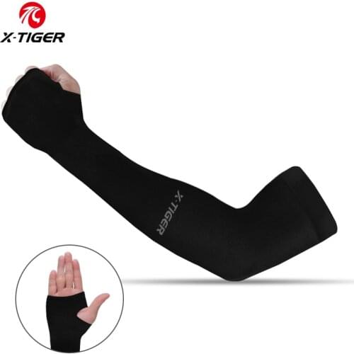 X-TIGER Cycling Arm Warmer Summer Ice Fabric Running Cycling Sleeves Unisex Breathable Sun Protection Volleyball Cuffs Covers