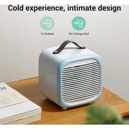 Desktop Mini Air Conditioner Personal Air Cooler Portable USB Cooling Fan Home Room Office Quiet Cooling Small Air Conditioner