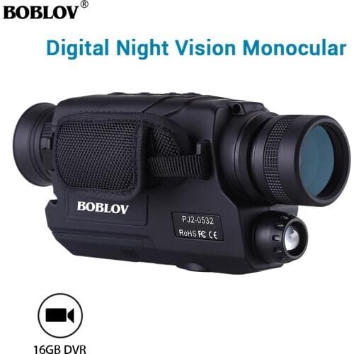 Hunting Digital Night Vision DVR Recorder Devices Monocular Binoculars 5x32 Optics Infrared Night Vision Monocular with 16GB DVR
