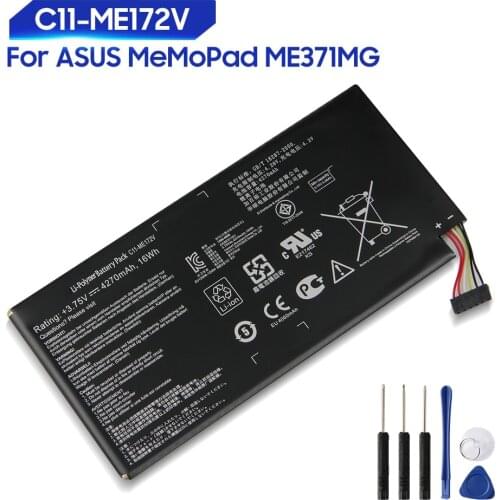 Original Replacement Battery For ASUS MeMoPad K004 ME172V ME371MG C11-ME172V Genuine Tablet Battery 4270mAh