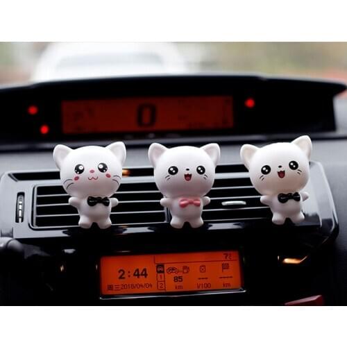 Car Air Freshener Cute Cartoon Car Interior Perfume Car Smell Decoration Cute Happy Cat Car Decoration Car Vent Perfume