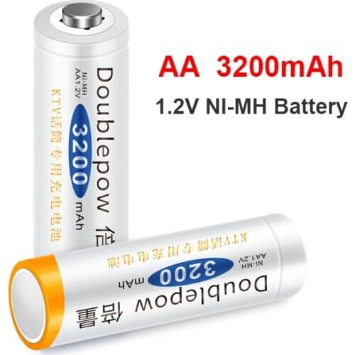 High capacity AA rechargeable NI-MH battery 3200mah 1.2V AA battery for Toy thermometer mouse calculator batteries