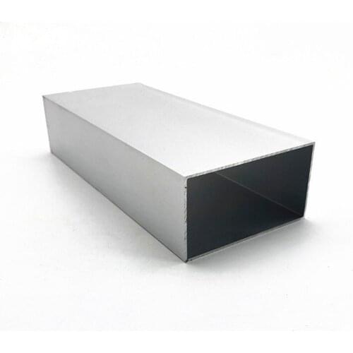 80mm*44mm*1.2mm square tube aluminum alloy hollow pipe rectangle straight duct vessel 100/200/300/400/500/550mm length