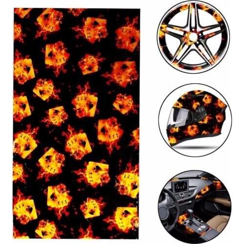 PVA 0.5*1m Cool Fire Poker Hydrographic Film Water Transfer Art Printing Film