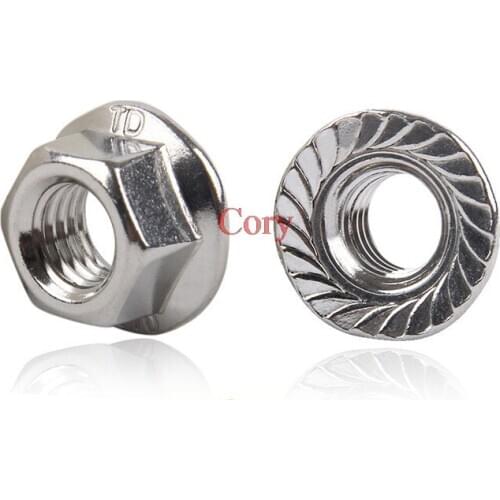 Hexagon flange nuts M3 M4 M5 M6 M8 M10 M12 Toothed anti-slip nut CZYC