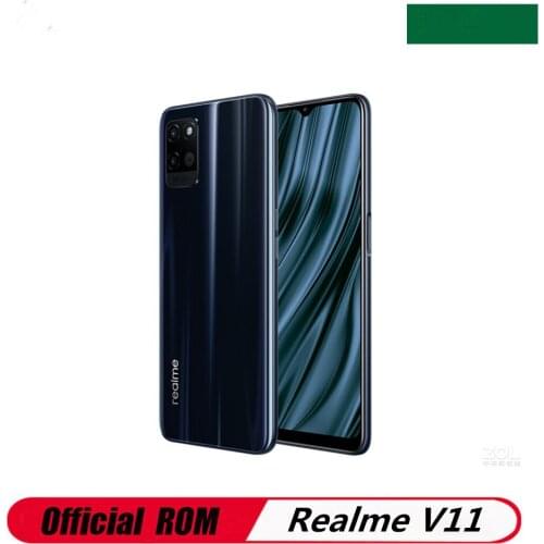 New Realme V11 5G Android Phone Face ID Fingerprint 18W Fast Charger 3 Cameras 6.5" IPS Octa Core 5000mAh Dual Sim Card GPS