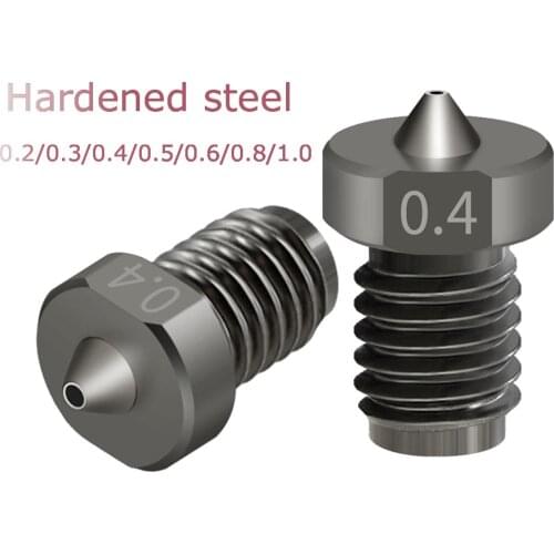 Top quality Hardened steel V6 Nozzle for 3D Printers Parts hotend 3D Printer Nozzle for E3D hotend titan extruder prusa i3 Extru