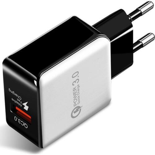 Quick Charge 3.0 USB Charger Adapter 18W For Samsung s9 s8 iPhone X 8 7 plus 6s Fast Charger for xiaomi mi8 honor 10 huawei p20