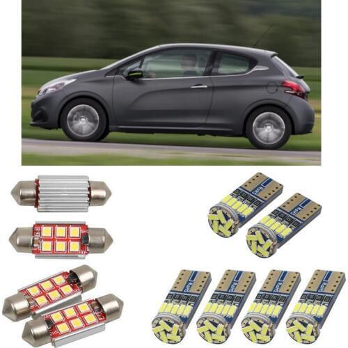 Interior led Car lights For peugeot 208 ca cc hatchback car accessories boot light License Plate Light 10pc