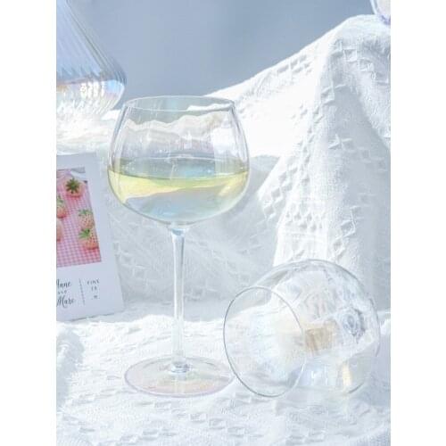 High Fashion Colourful Crystal Glass Wine Cups Pumpkin Shape Goblet 460ml Lovers Champagne Glasses