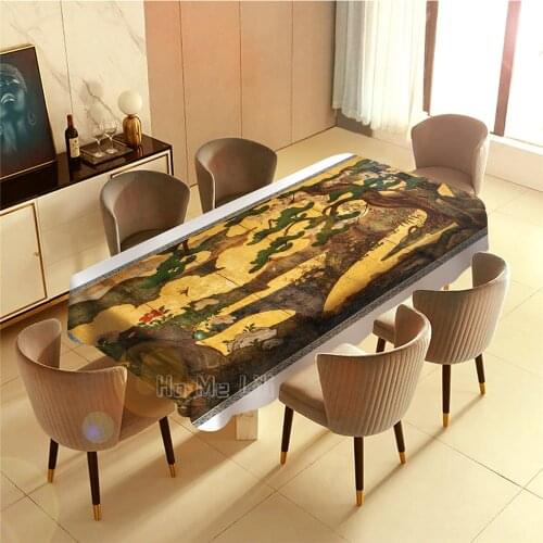 Japanese Antique Painting Tablecloth Indoor And Outdoor Art Decoration