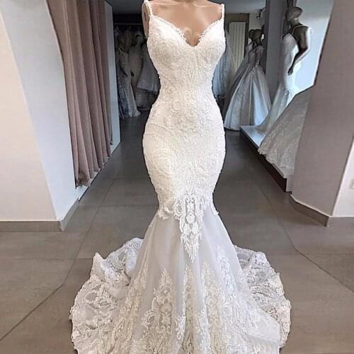 Modern 2020 Romantic Gorgeous Mermaid Wedding Dresses Lace Bridal Gown Appliques Sweetheart Vestidos De Novia