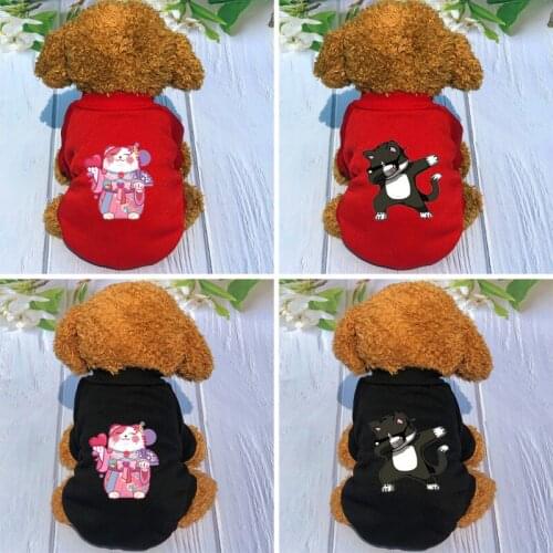 Winter Pet Clothes Dog Hoodie Warm French Bulldog Puppy Coat Sweatshirt Dog Cat Clothing For Small Large Dogs Chihuahua Pug