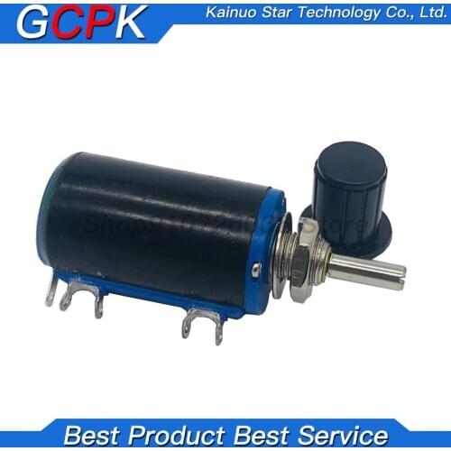 1pcs WXD3-13 2W Potentiometer + 1 knob 100 200 220 470 680 1K 2.2K 3.3K 4.7K 5.6K 6.8K 10K 22K 33K 47K 100K Ohm WXD3-13-2W