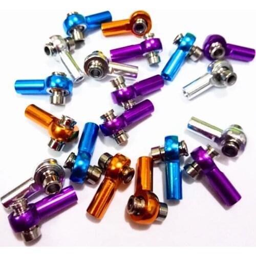 10Pcs M3 Ball Head Holder Verstelbare Stuur Trekstang Lengte Link Rod End Rc Hobby Model Voor 1:10 Rc klimmen Auto Upgrade Onder