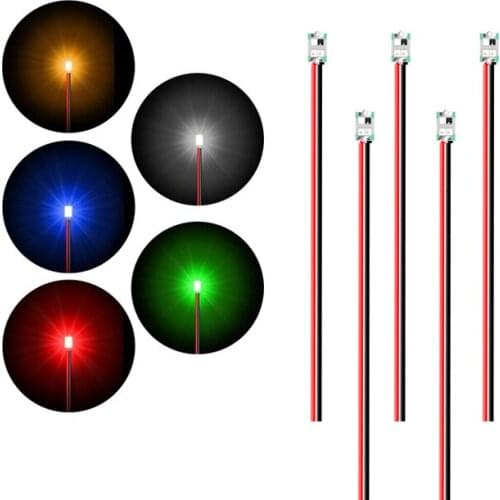 10PCS Flashing Led SMD 0805 3V Blink Led Lamp Models Train Pre-soldered Micro Litz For Toys Lighting