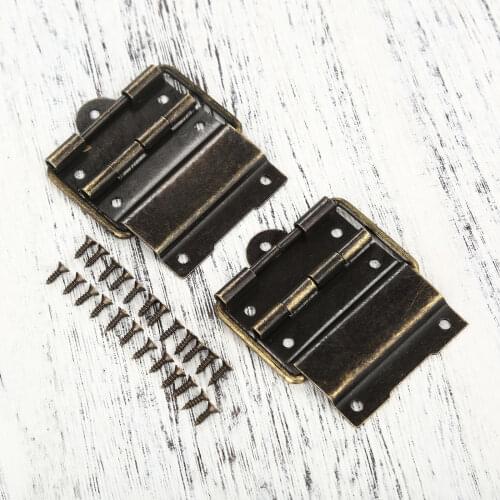 2pcs 52*41mm hinge Cabinet Doors Antique bronze Windows Hinge Wooden Box Mini Hinge For Furniture Hardware