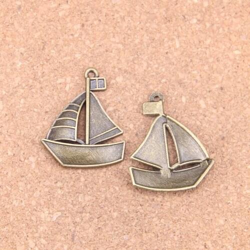 42pcs Charms ship boat 30x25mm Antique Pendants,Vintage Bronze Jewelry,DIY for bracelet necklace