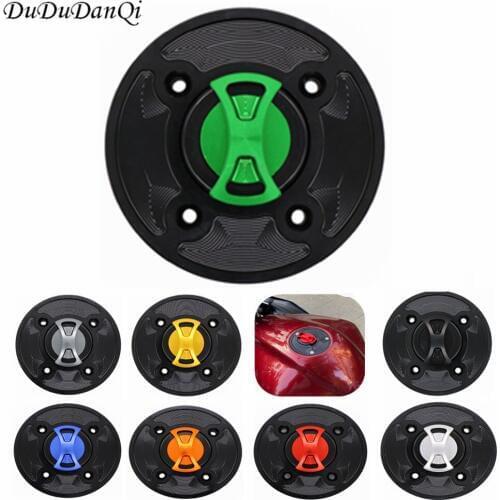 CNC Aluminum Motorcycle Fuel Tank Gas Cap Cover Keyless For Kawasaki Z900 Z650 Z400 Ninja 400 EX400 2017-2020