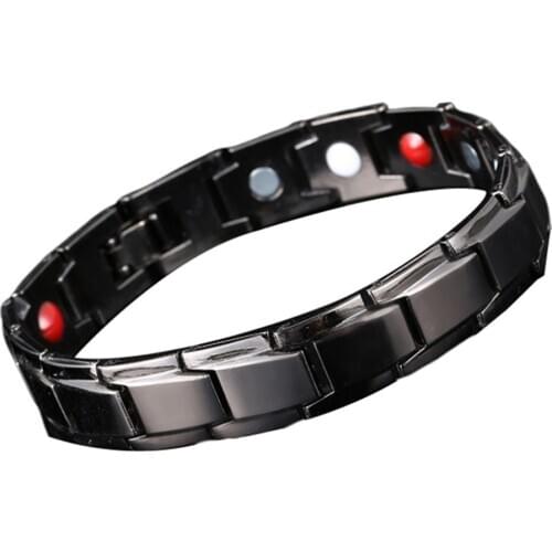 Couples Bracelet Casual Unique Titanium Steel Energy Solid Color Magnetic Elastic Bracelet Bangle Jewelry For Male DIY Jewelry