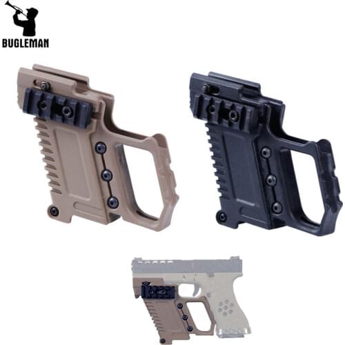 Bugleman Tactical Hunting Pistol Carbine Kit Glock Mount Quick Reload For CS G17 18 19 Shooting Gun Accessories