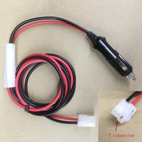 Honghuismart Car power cable DC12V for Kenwood,TYT,Yaesu,for Icom,Wouxun etc car vehicle radio T connector