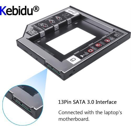 Good quality Aluminum Plastic for Laptop DVD/CD-ROM Universal 2nd HDD Caddy 9.5mm SATA 3.0 for 2.5" 1TB SSD Case HDD Enclosure