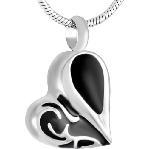 IJD8216 Newest in 2017 A Elegant design Heart Chokers Stainless Steel Ash Jewelry for Women Hot sale Cremation urn pendant