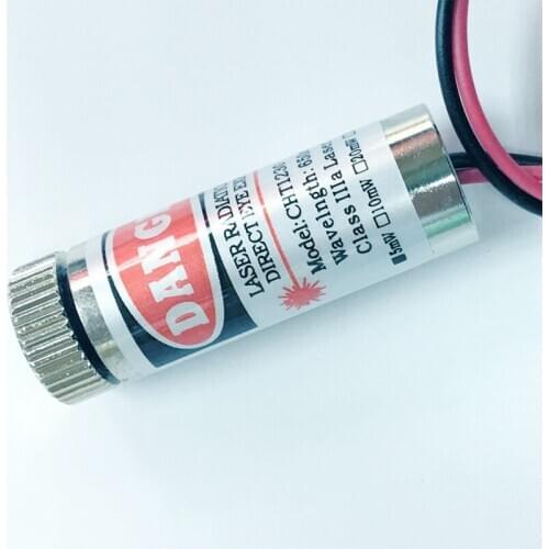 12mm adjustable focal length red spot laser head industrial laser module 650nm 5MW