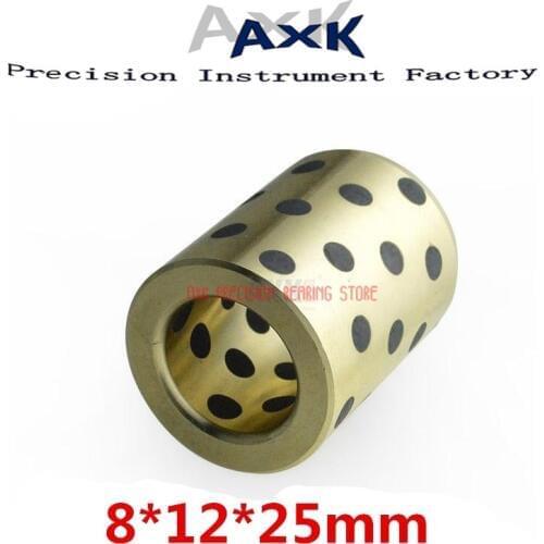 2019 Hot Sale New Brass Rodamientos Ball Bearing 8x12x25 Mm Linear Graphite Copper Set Bearing Bushing Oil Self-lubricating Jdb