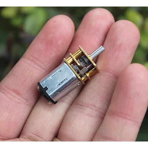 N20 miniature geared motor DC3V-6V DC motor Pure steel metal gear reduction