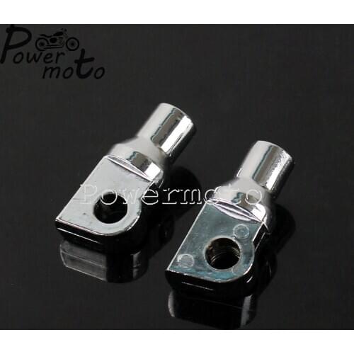 Motorcycle Chrome Foot Peg For Harley Chopper Cafe Racer Mount Adapter Highway Passenger Footpeg Adjuster Bolt Footrest