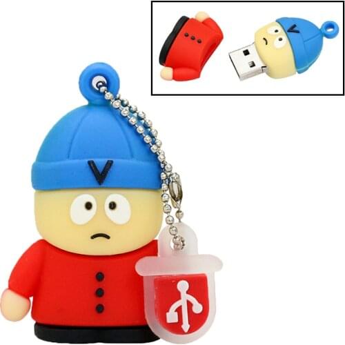 Cartoon Hat Man USB Flash Drive Biscuits Toy Boy Pen Drive Cartoon Pendrive 4GB 8GB 16GB Memory Stick Storage U Disk USB 2.0