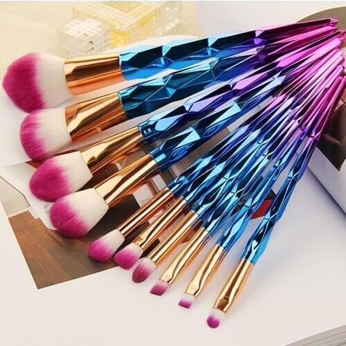 7pcs Blue Makeup Brushes Set Professional Fantasy Powder Eyeshadow Brush Facial Foundation Cosmetic Pincel Maquiagem Beauty Kit