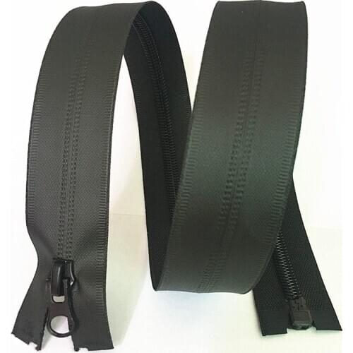 2pcs New 5# 70cm/80cm/90cm/100cm Nylon Opening TPU Waterproof Zipper Black Zippers for Sewing