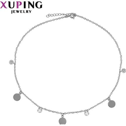Xuping for Girls Little Fresh Necklace Beautiful Jewelry Synthetic Cubic Zirconia Christmas New Year Gifts 45468