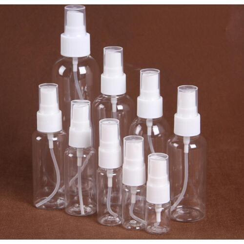 Portable Travel Transparent Refillable Bottles Lotion Liquid Dispenser Container Plastic Empty Cosmetic Spray Bottle Atomizer