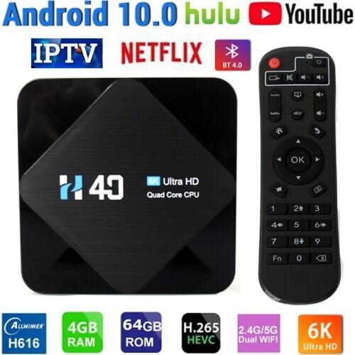 Smart TV Box Android 10 2.4G 5GHZ Dual Wifi Bluetooth 4GB 32GB 64GB 6K 3D 1080P Media Player Youtube Android TV Box Set Top Box
