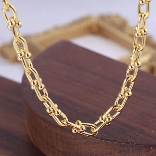 Simple ins cold wind personality u-chain necklace