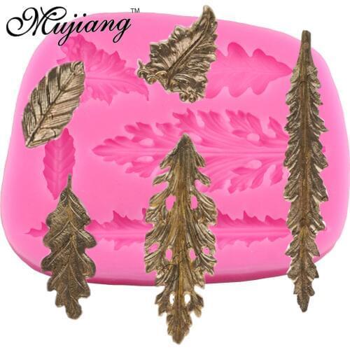 Mujiang Retro Leaf Relief Cake Border Silicone Mold Party Fondant Cake Decorating Tools Chocolate Candy Clay Gumpaste Molds