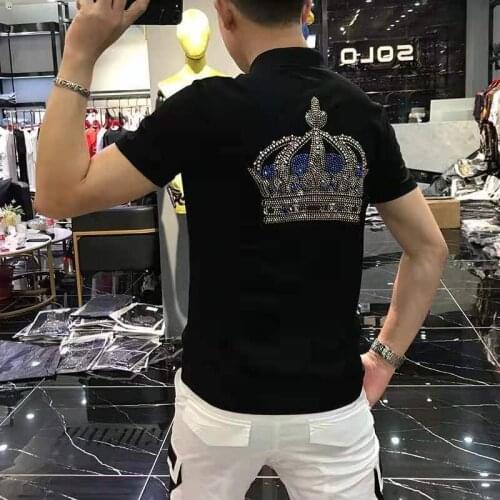 2020 Men Summer Deer Print Polo Shirt Short Sleeve Slim Fit Polos Fashion Streetwear Tops Men Shirts Sports Casual Golf Shirts