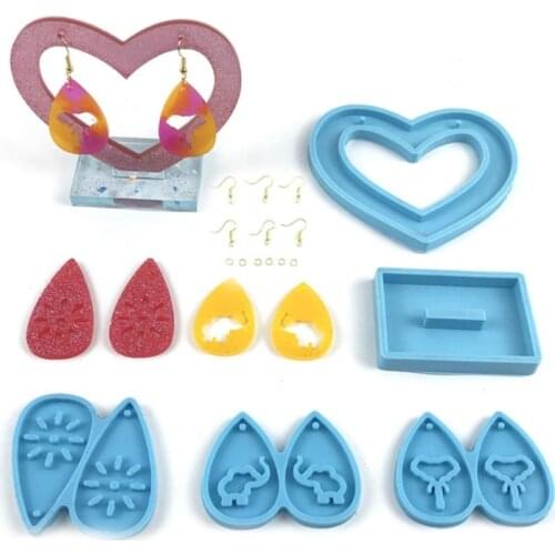 Earrings Epoxy Resin Mold Keychain Ear Drop Dangles Pendant Silicone Mould DIY Crafts Jewelry Necklace Casting Mold